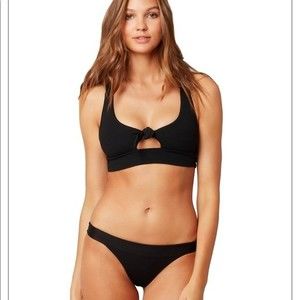 L*Space Womens Sz XS Tara Racerback Top & Veronica Classic Bottom Black